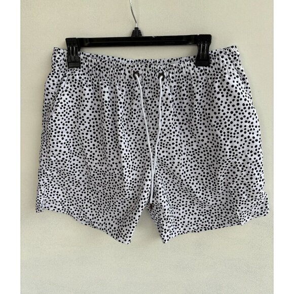 Polka Dot Swim Shorts By Bondi Beamers - Elastic Waist & Drawstring - Lightweigh - Picture 1 of 5